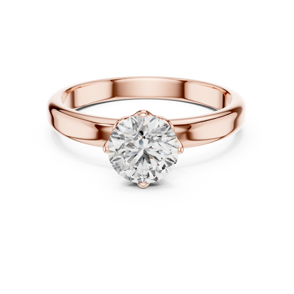Petal Set Solitaire Ring