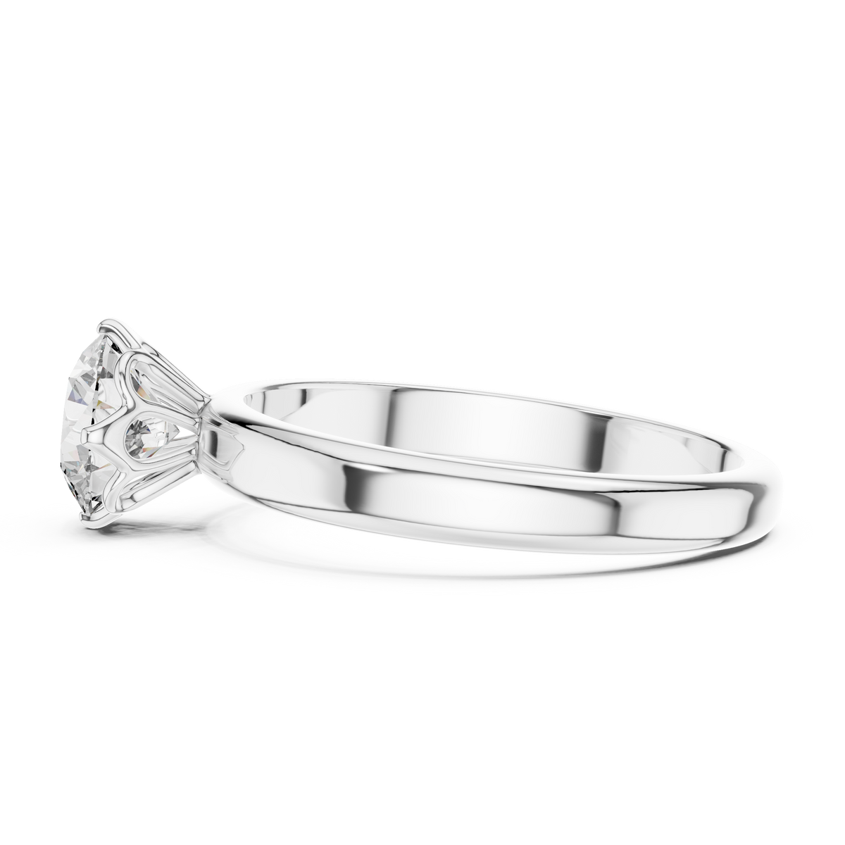 Petal Set Solitaire Ring