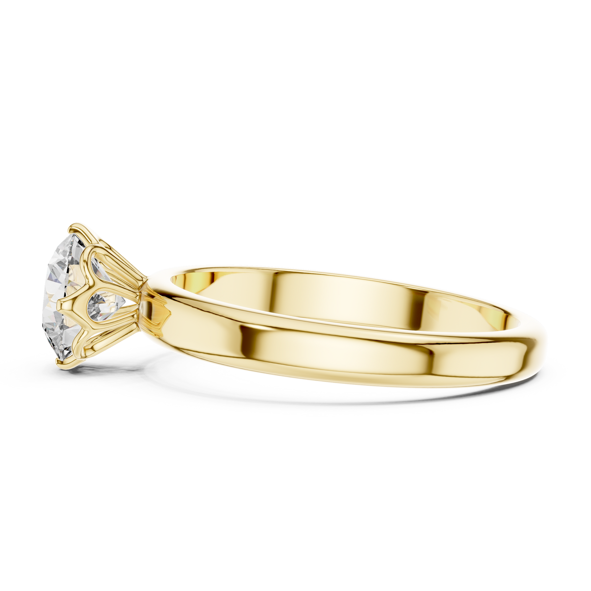 Petal Set Solitaire Ring