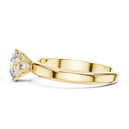 Petal Set Solitaire Ring