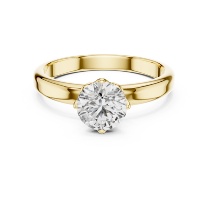 Petal Set Solitaire Ring