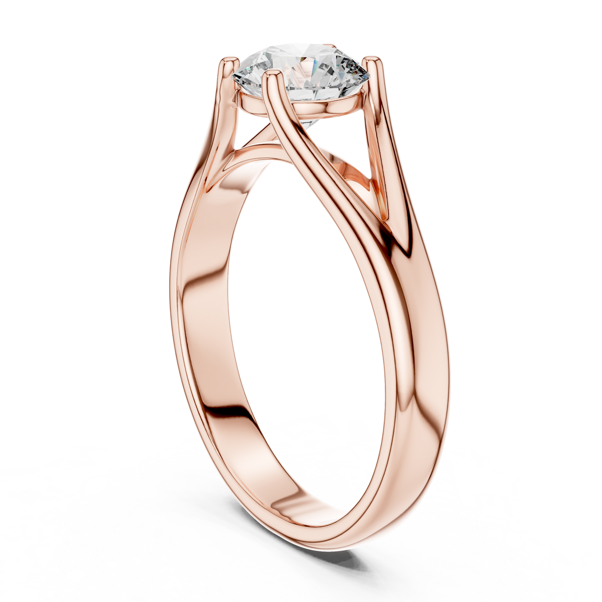 Split Shank Solitaire Ring