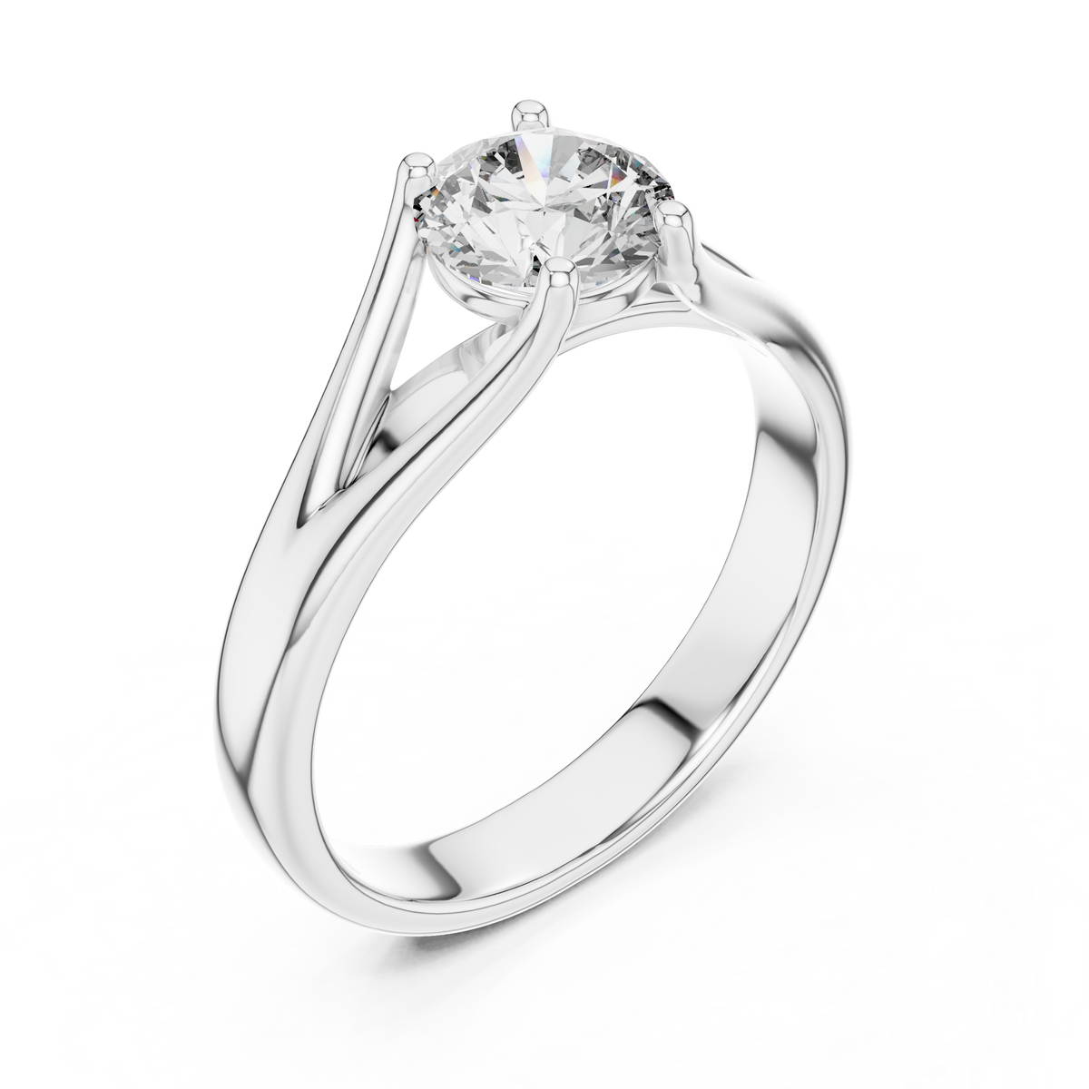 Split Shank Solitaire Ring