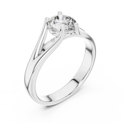 Split Shank Solitaire Ring