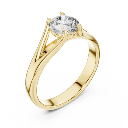 Split Shank Solitaire Ring