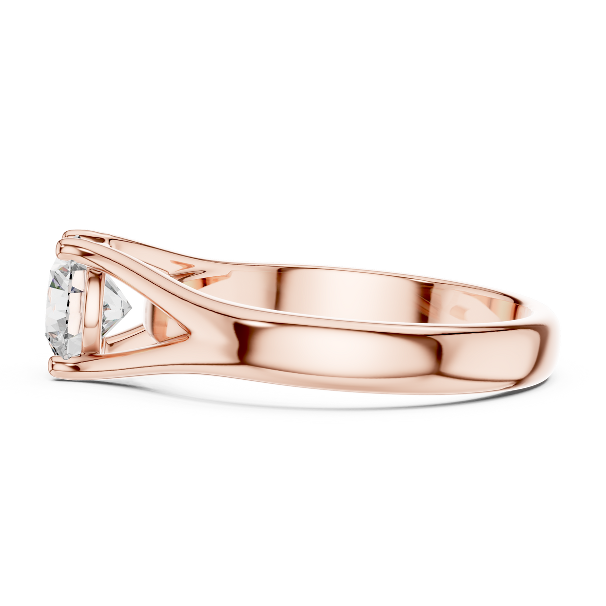 Split Shank Solitaire Ring