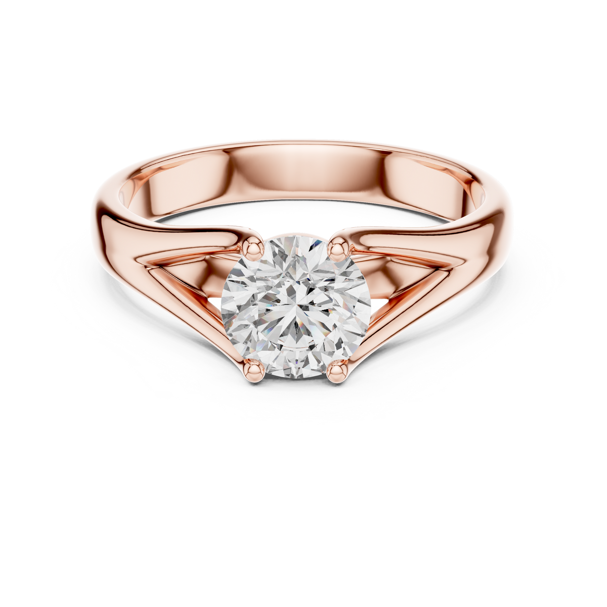 Split Shank Solitaire Ring