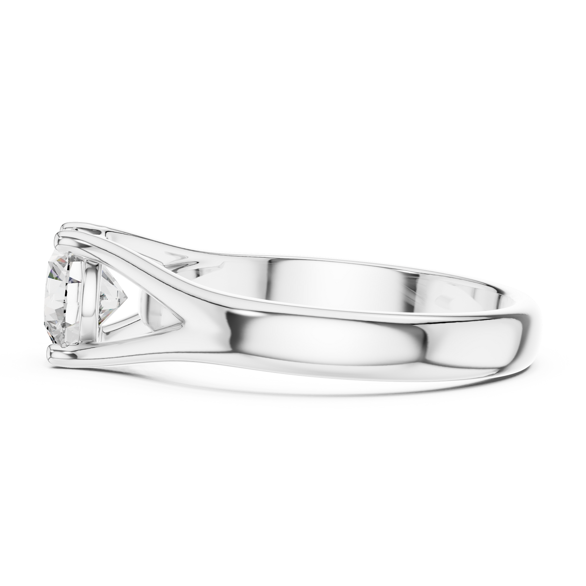 Split Shank Solitaire Ring