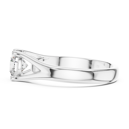 Split Shank Solitaire Ring