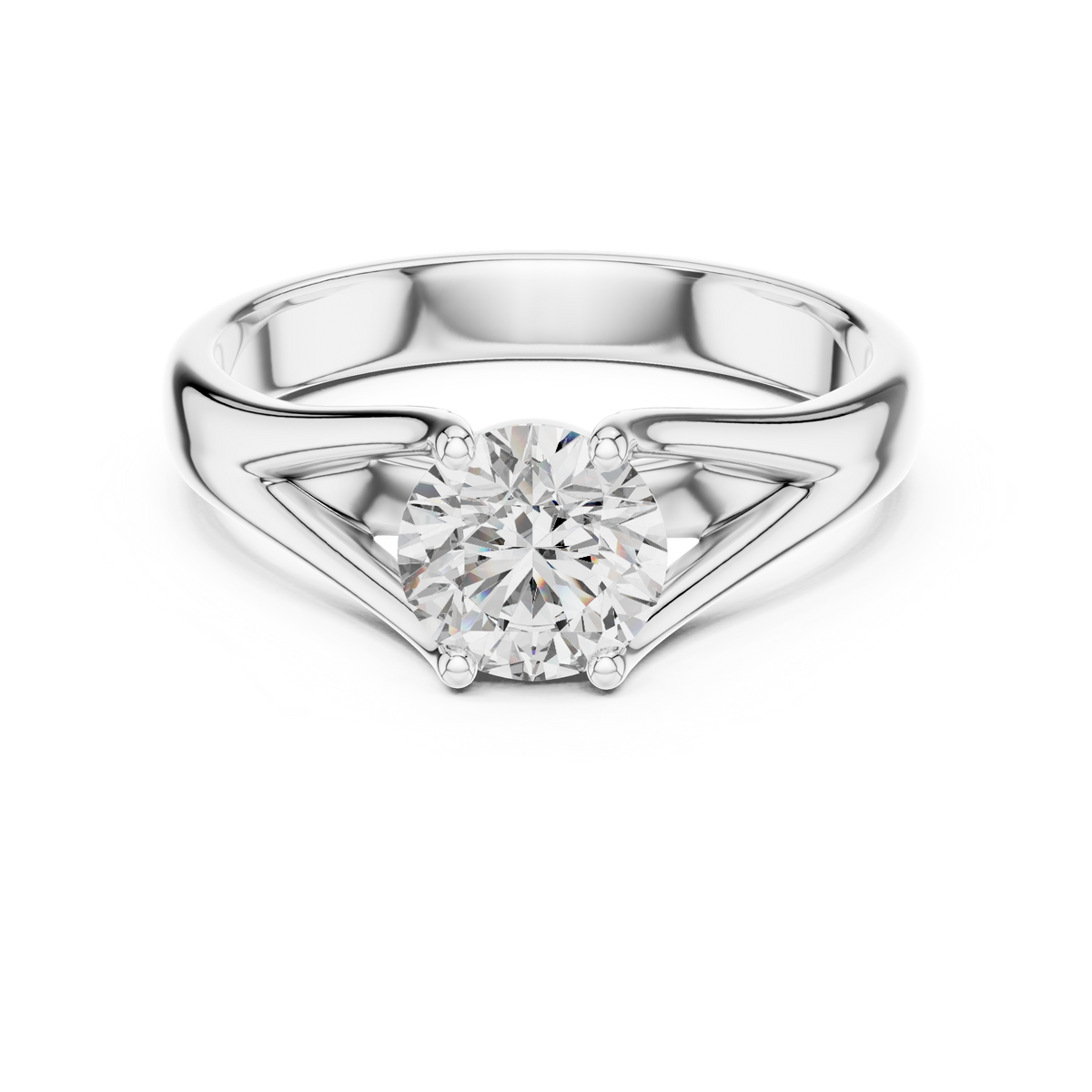 Split Shank Solitaire Ring