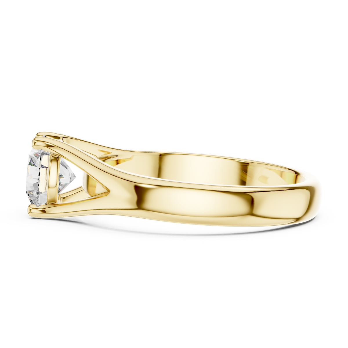 Split Shank Solitaire Ring