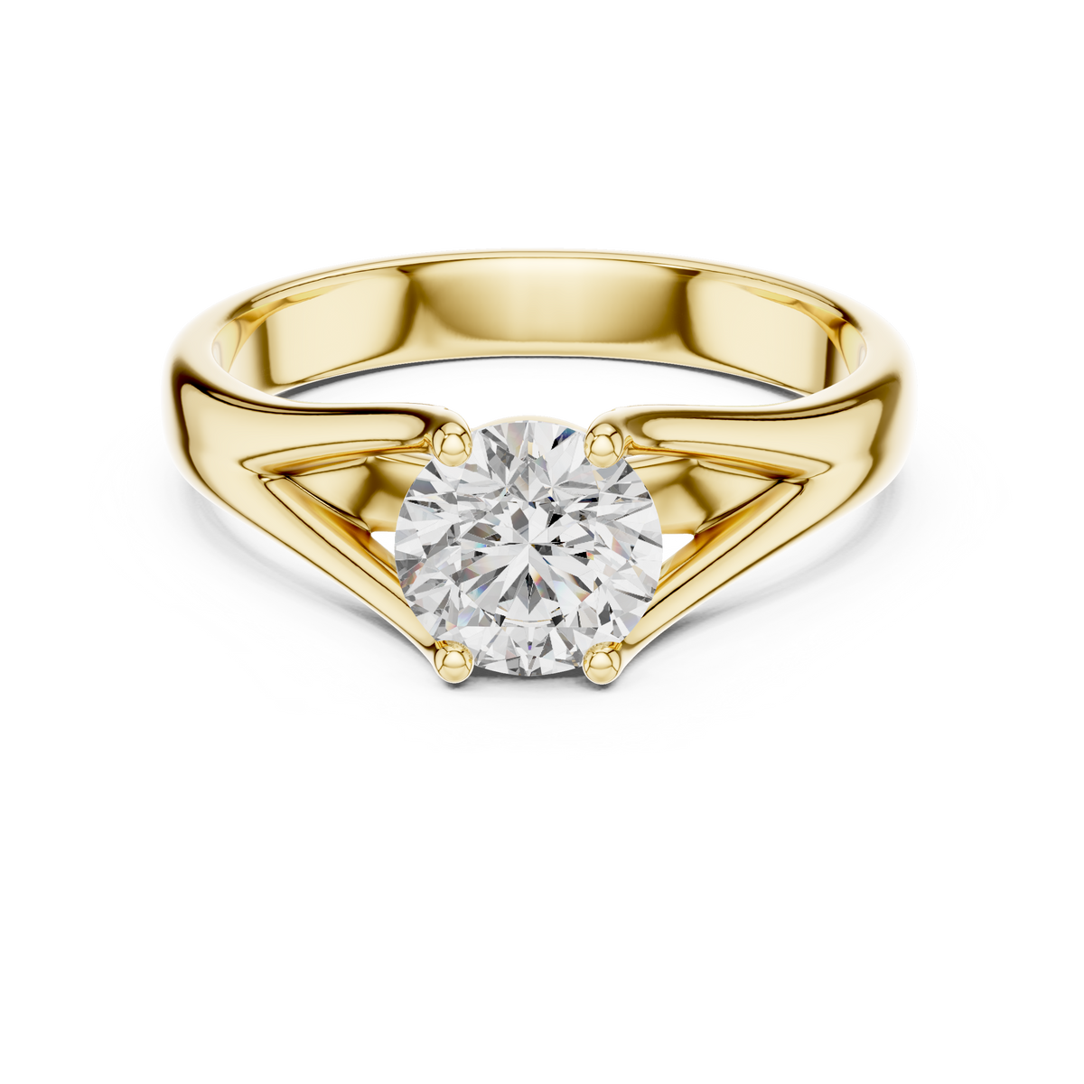 Split Shank Solitaire Ring