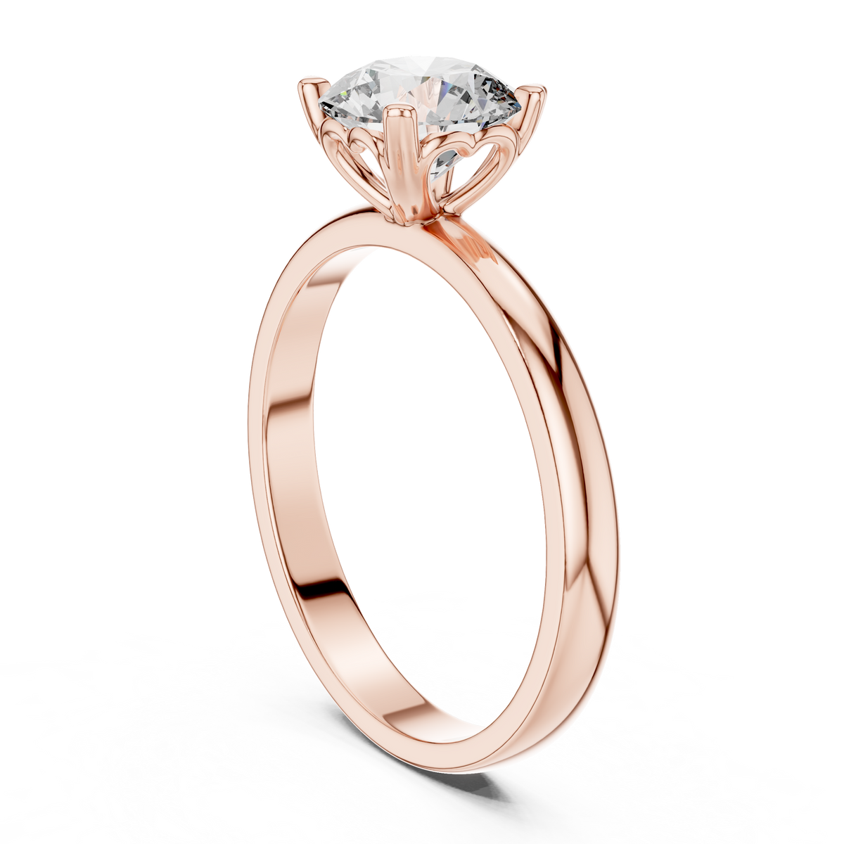 Heart Set Solitaire Ring