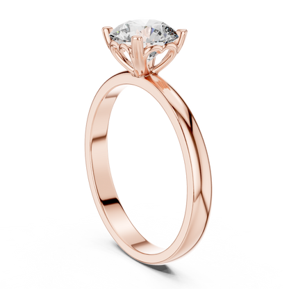 Heart Set Solitaire Ring