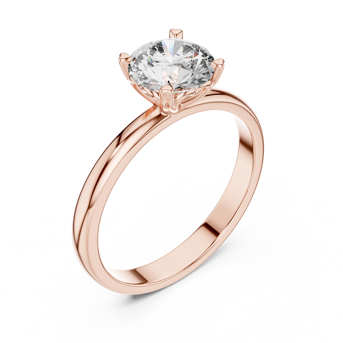 Heart Set Solitaire Ring