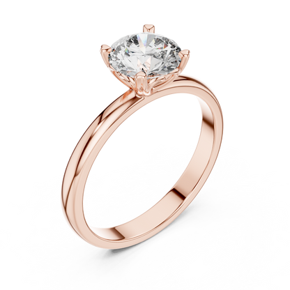 Heart Set Solitaire Ring