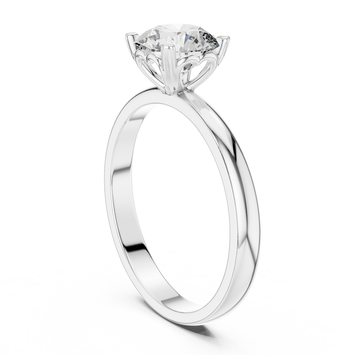 Heart Set Solitaire Ring