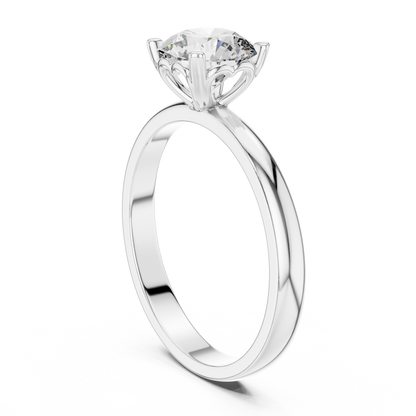 Heart Set Solitaire Ring