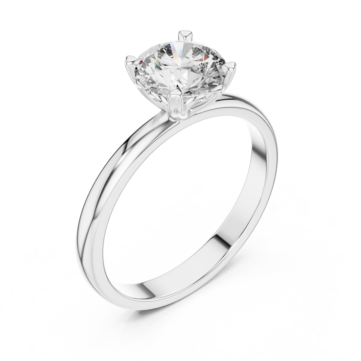 Heart Set Solitaire Ring