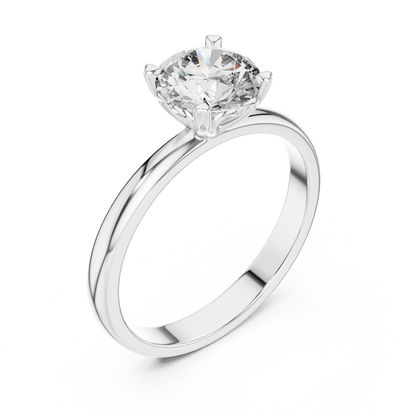 Heart Set Solitaire Ring