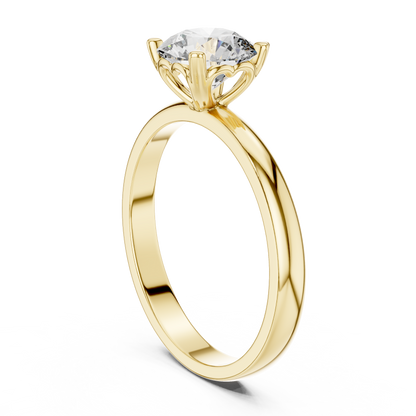 Heart Set Solitaire Ring