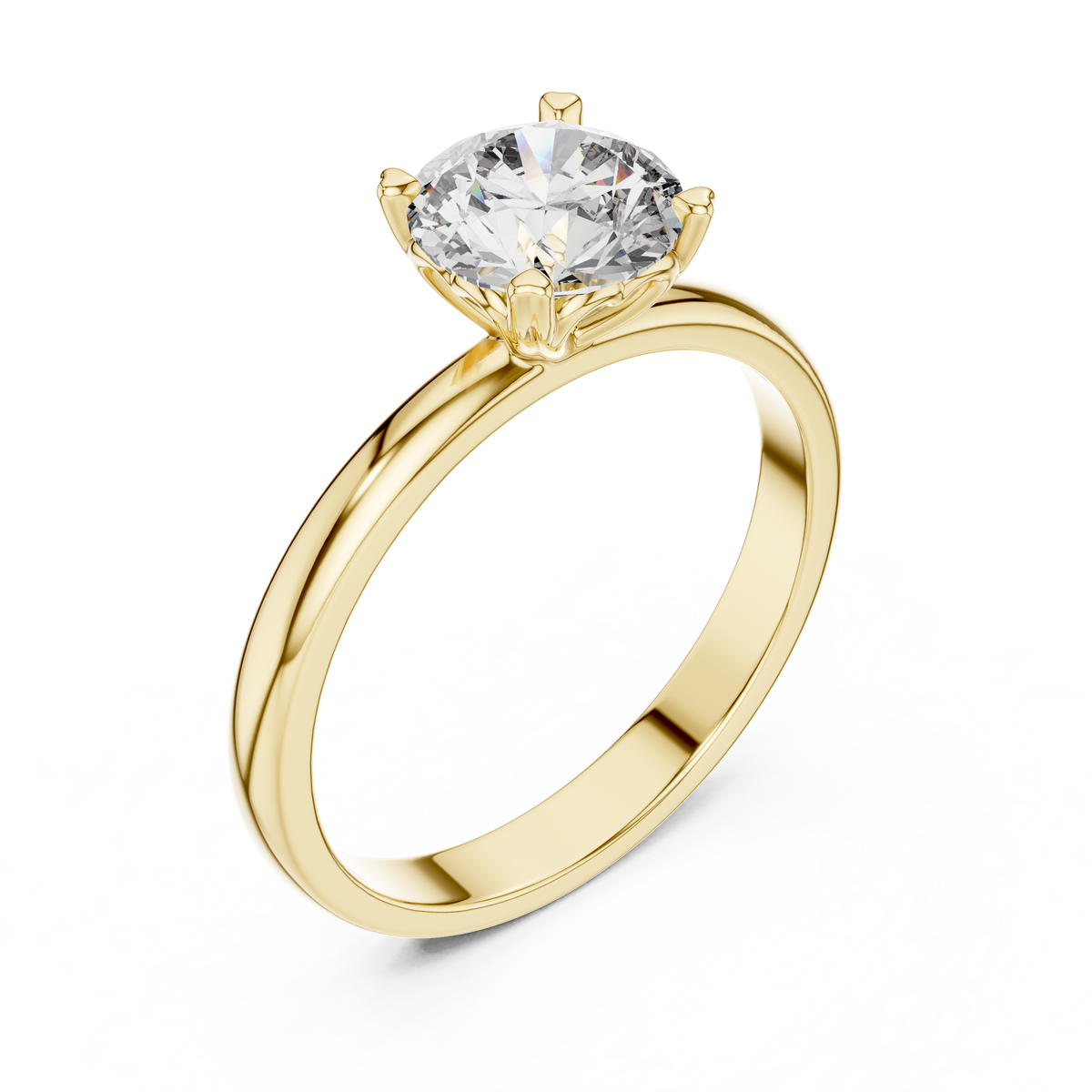 Heart Set Solitaire Ring