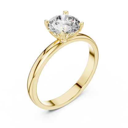 Heart Set Solitaire Ring