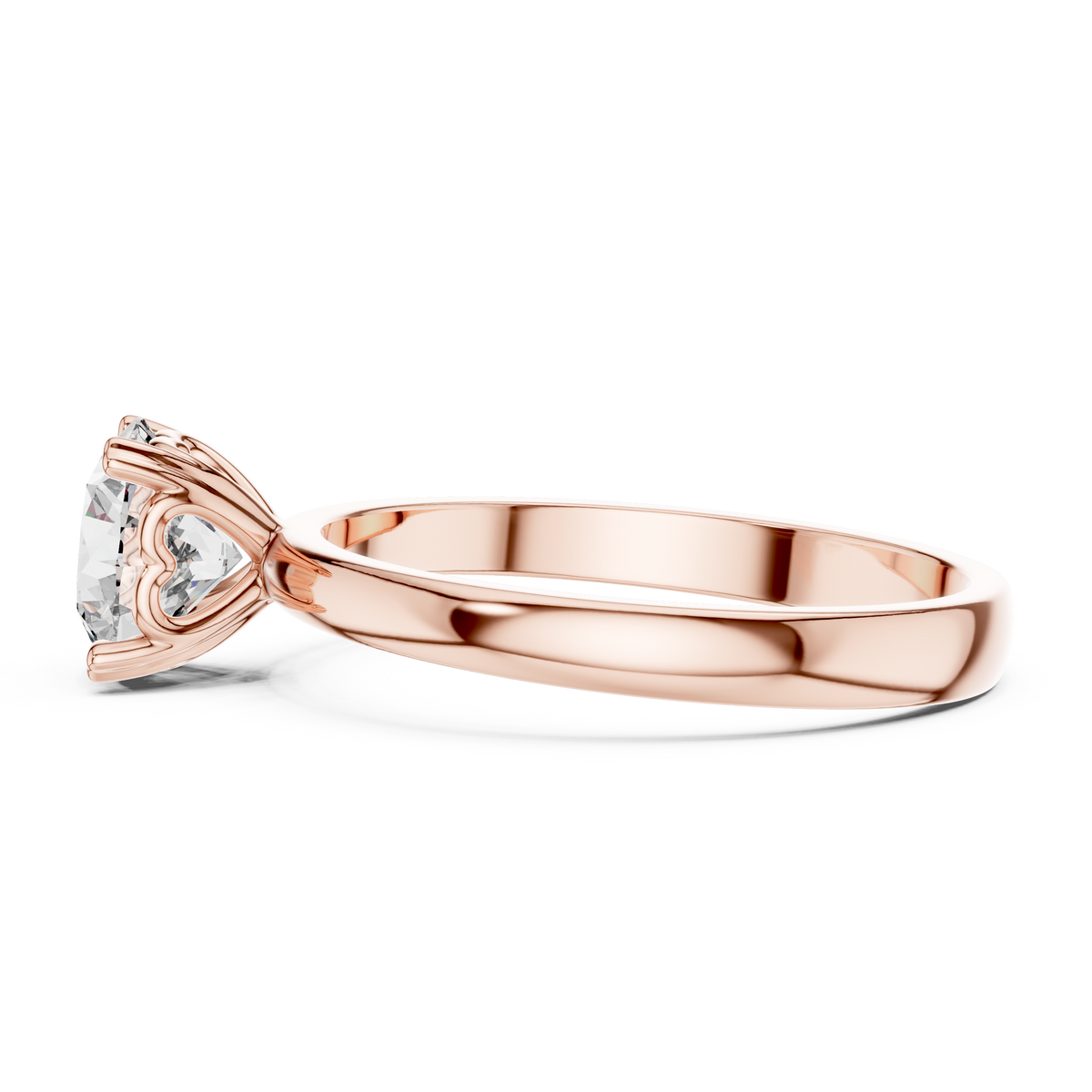 Heart Set Solitaire Ring