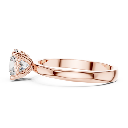 Heart Set Solitaire Ring