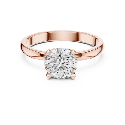 Heart Set Solitaire Ring