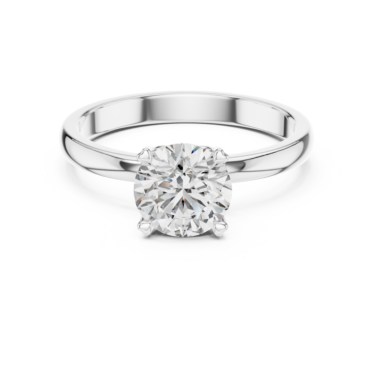 Heart Set Solitaire Ring