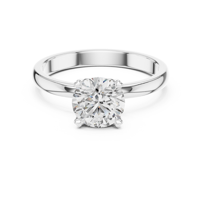 Heart Set Solitaire Ring