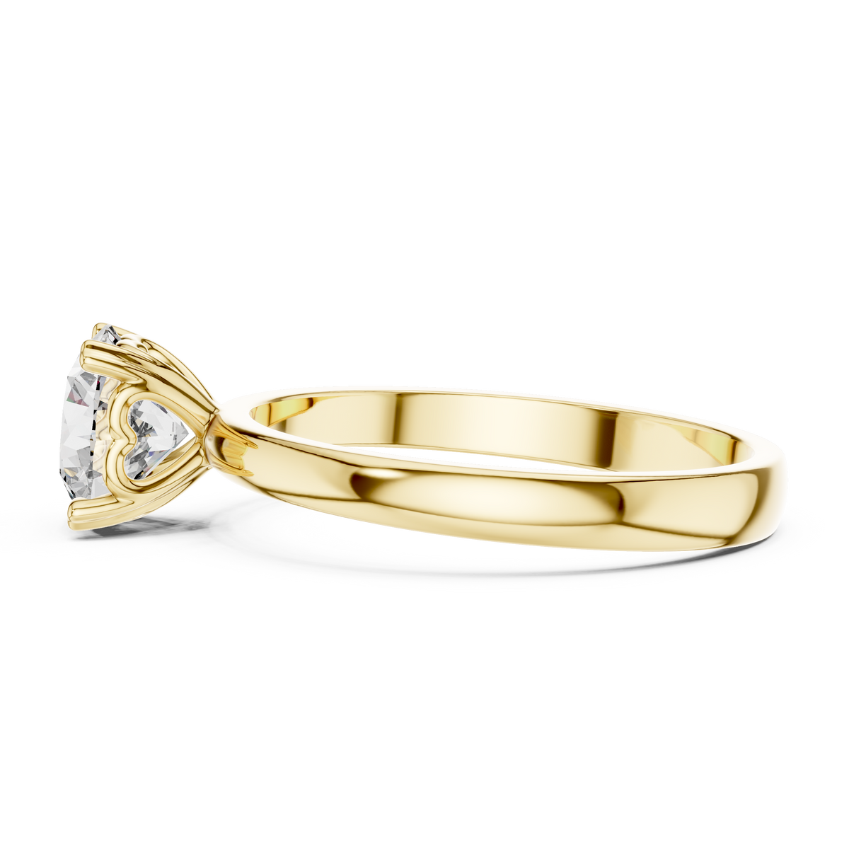 Heart Set Solitaire Ring