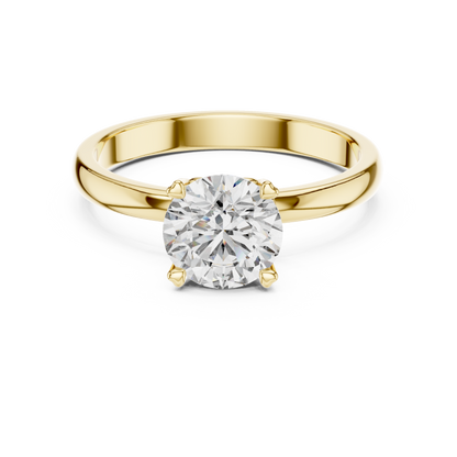 Heart Set Solitaire Ring