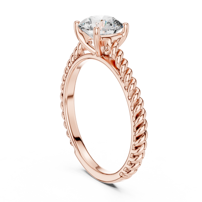 Knotted Solitaire Ring