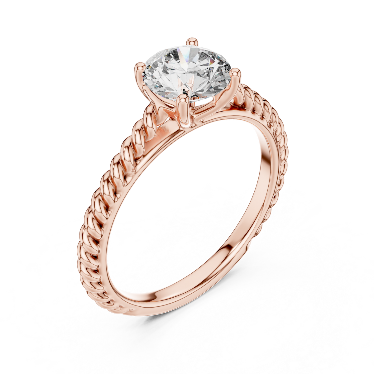 Knotted Solitaire Ring