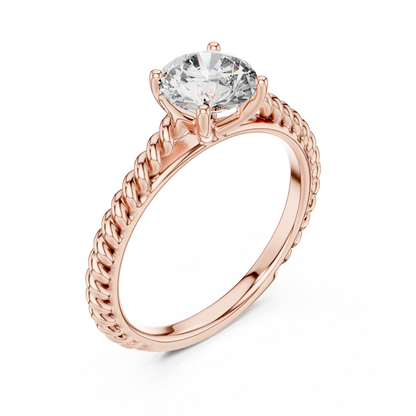 Knotted Solitaire Ring
