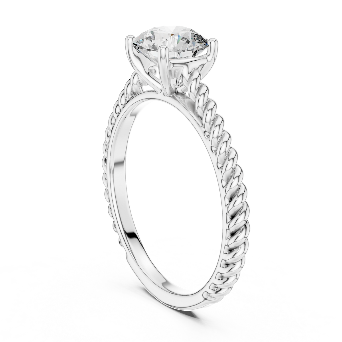Knotted Solitaire Ring