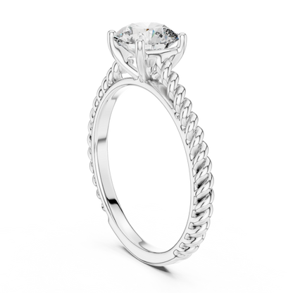 Knotted Solitaire Ring