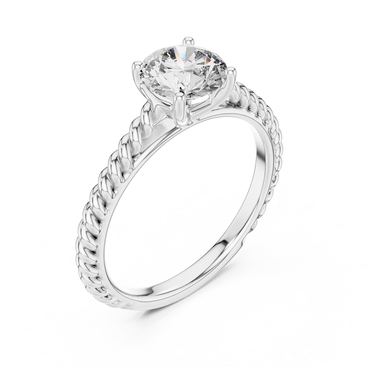 Knotted Solitaire Ring