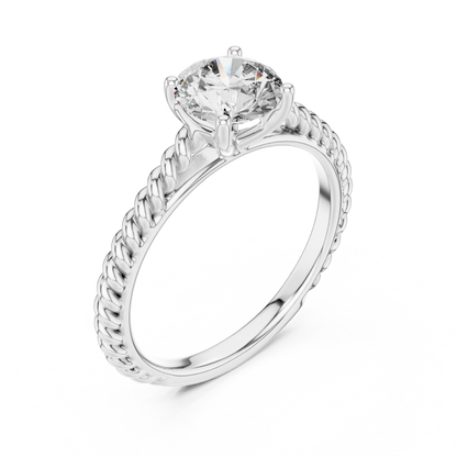 Knotted Solitaire Ring