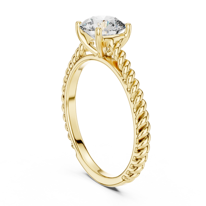 Knotted Solitaire Ring