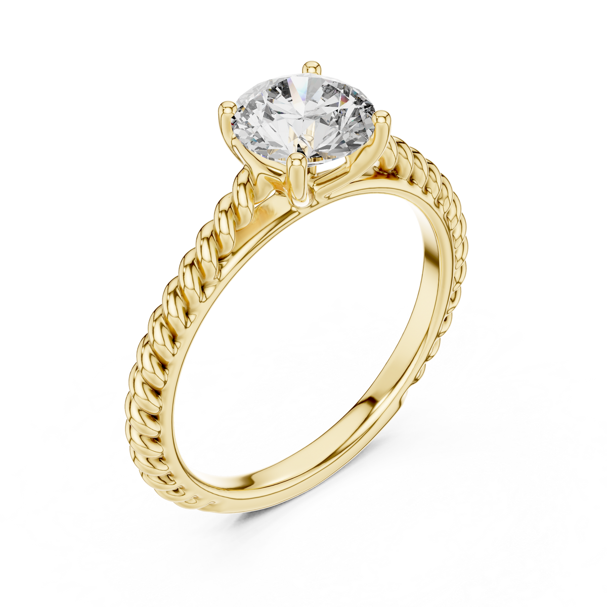 Knotted Solitaire Ring