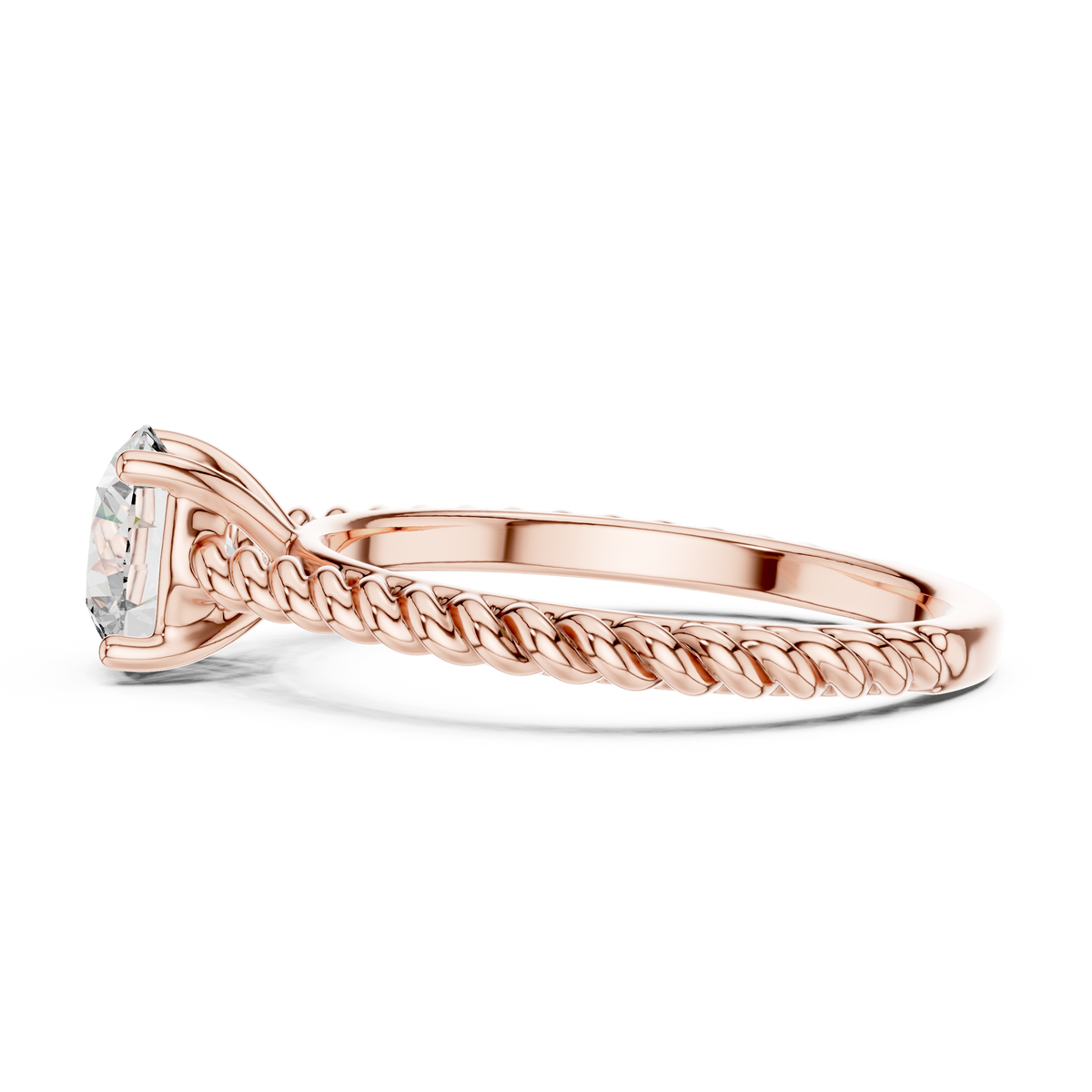 Knotted Solitaire Ring