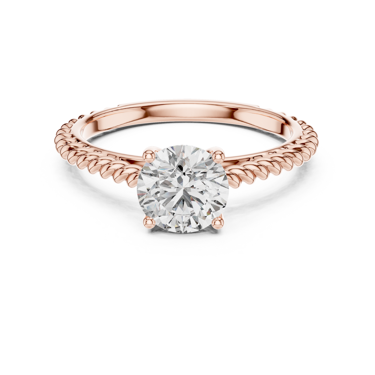 Knotted Solitaire Ring