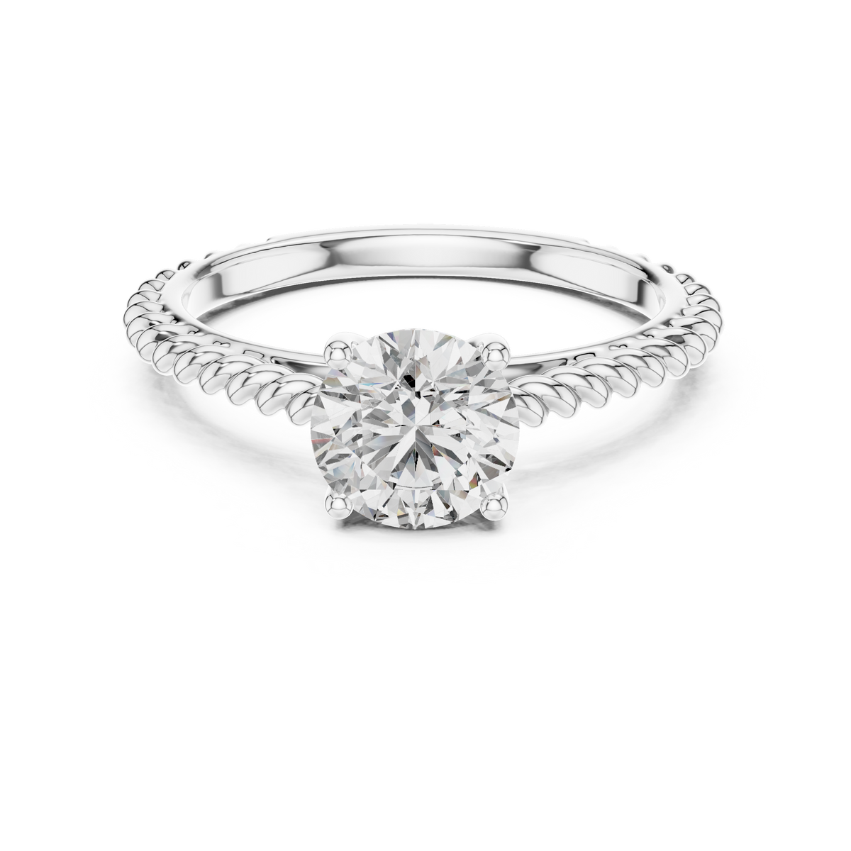 Knotted Solitaire Ring