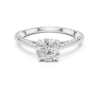 Knotted Solitaire Ring