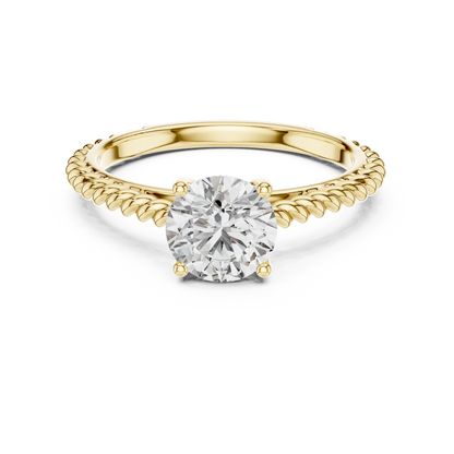Knotted Solitaire Ring