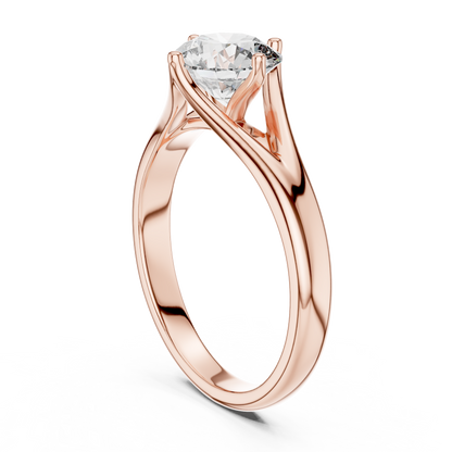 Compass Set Split Shank Solitaire Ring