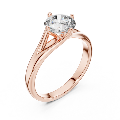 Compass Set Split Shank Solitaire Ring